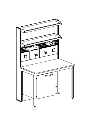 Wall assembly with tiles, tool rack and shelf units.jpg